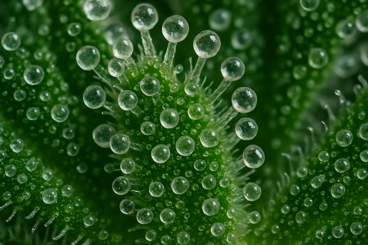 Plantenblad vergroot